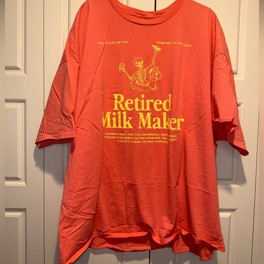 Retired Milk Maker Coral Graphic Tee 4XL
